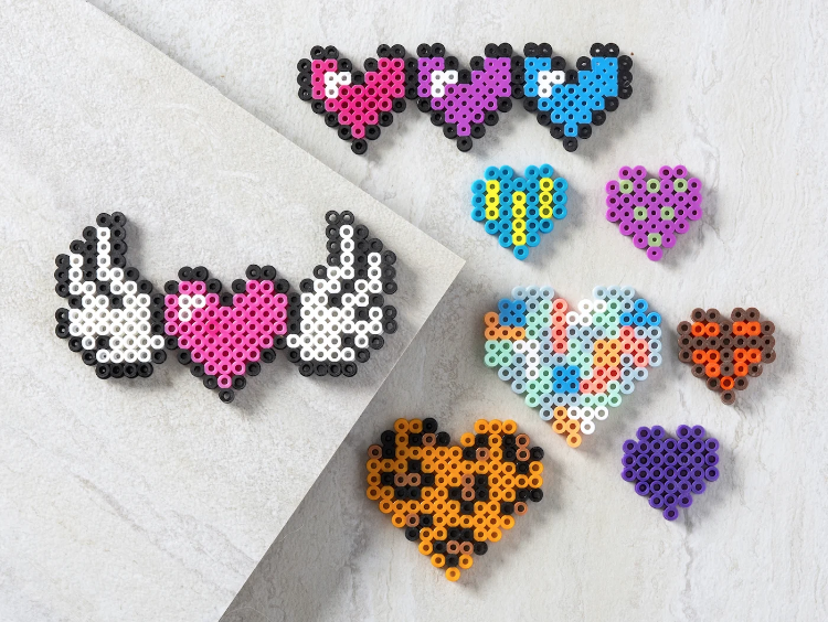 Heart Perler Beads (35+ Free Patterns!)